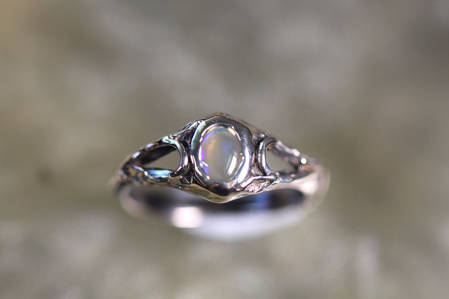Lightning Ridge Opal and Sterling Silver Ring