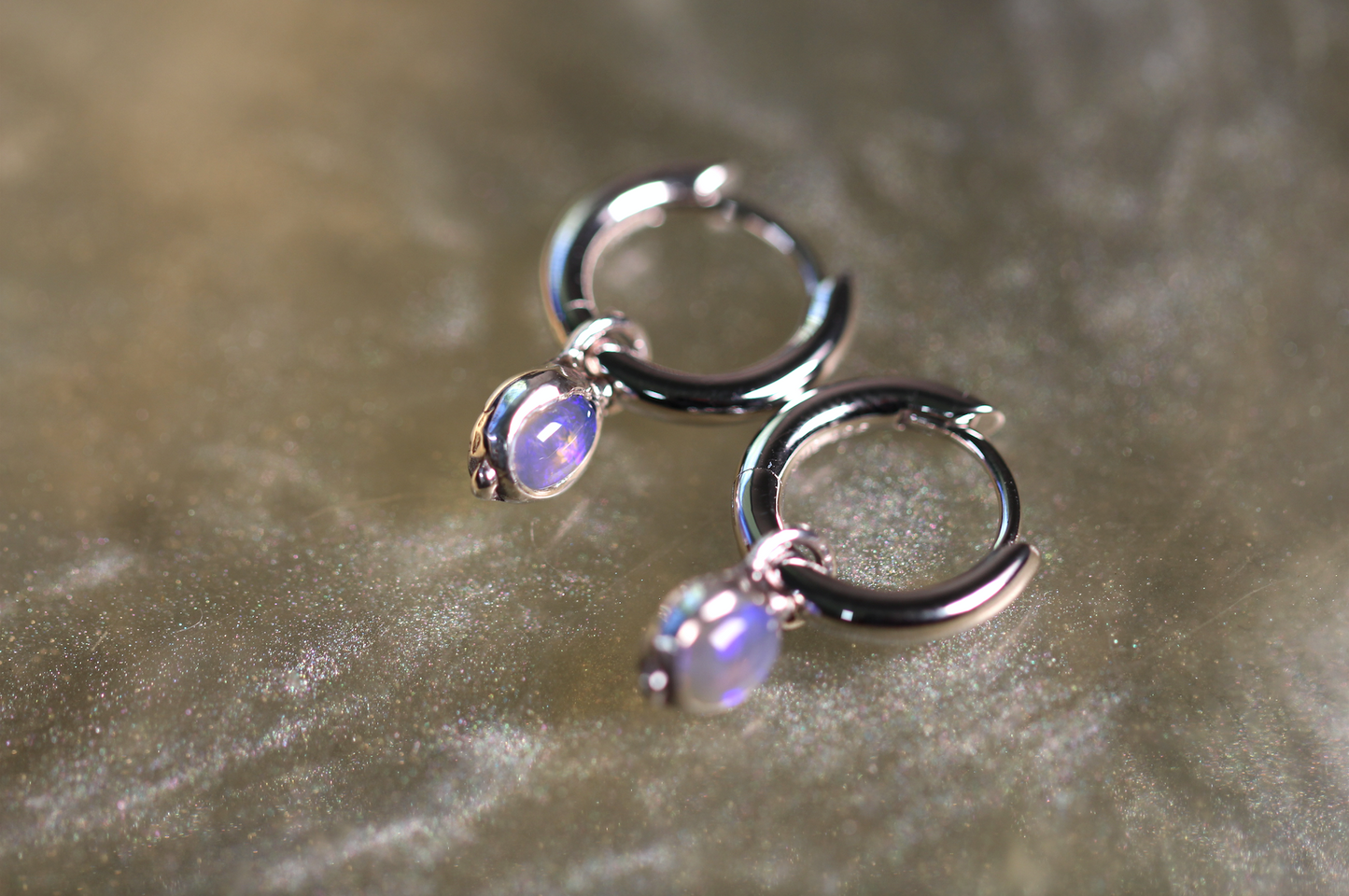 Lightning Ridge Opal and Sterling Silver Earrings