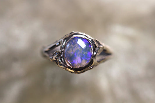 Lightning Ridge Opal and Sterling Silver Ring