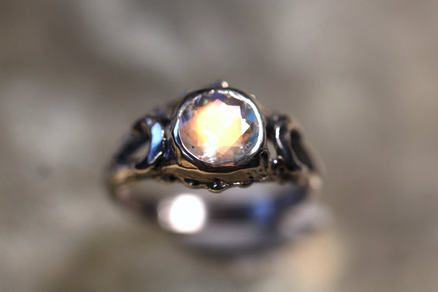 Moonstone and Sterling Silver Ring