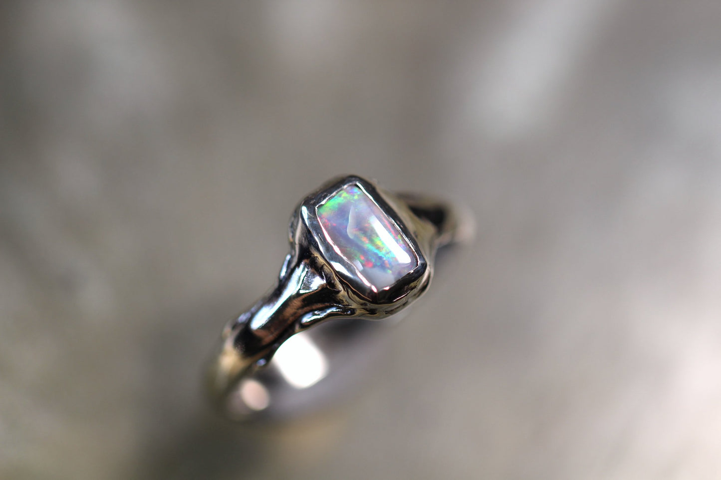 Lightning Ridge Opal and Sterling Silver Ring