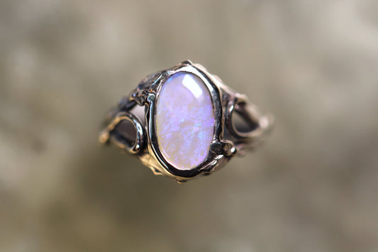 Lightning Ridge Opal and Sterling Silver Ring