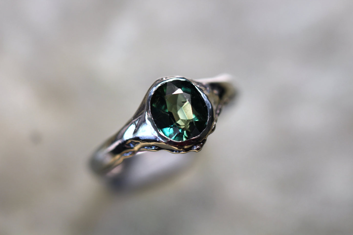 Australian Sapphire and Sterling Silver Ring