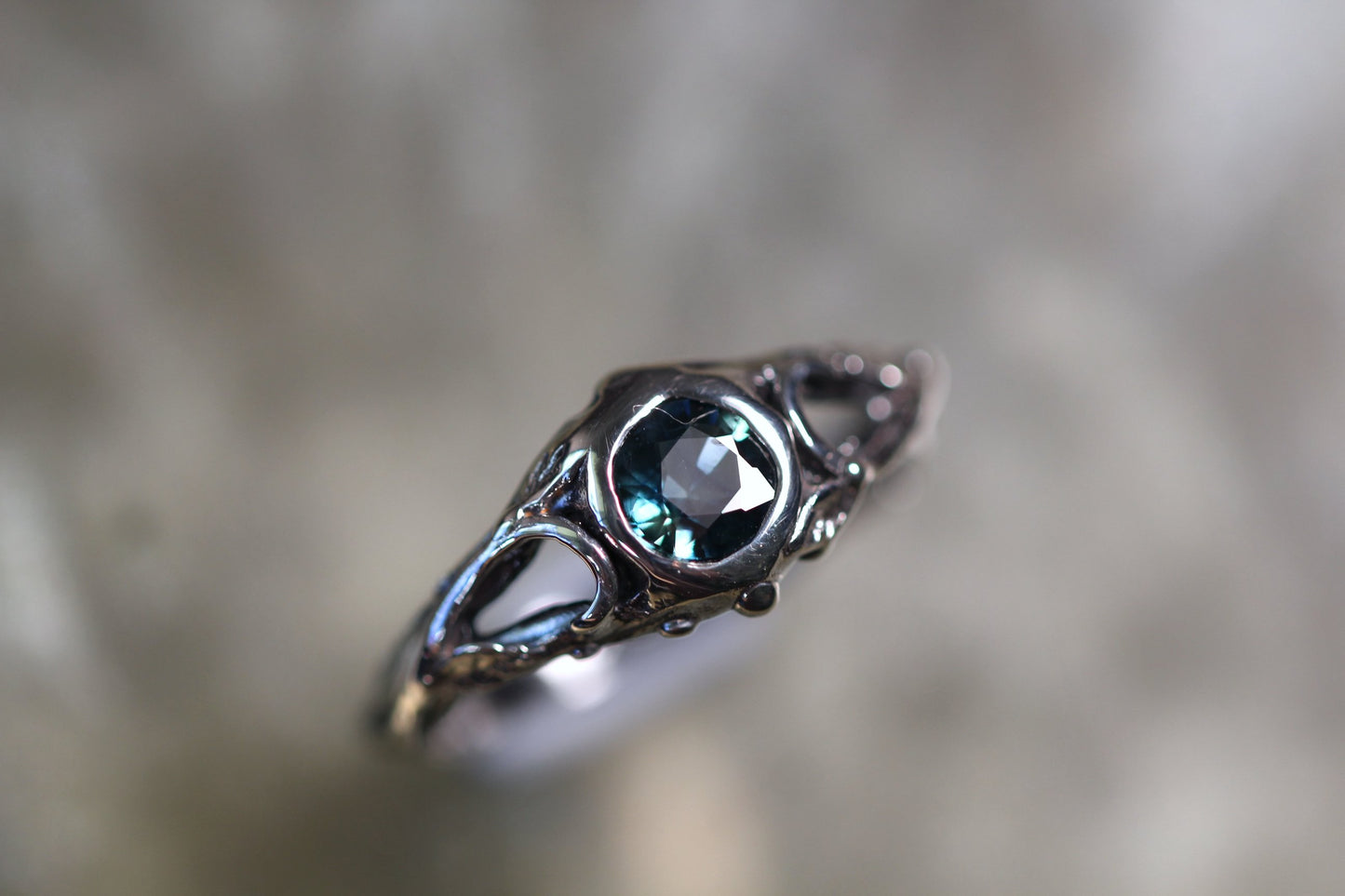 Australian Sapphire and Sterling Silver Ring