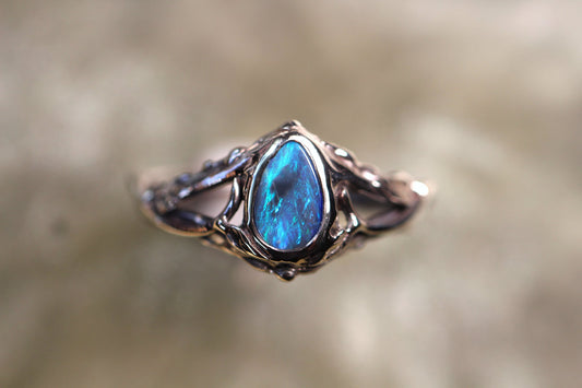 Lightning Ridge Opal and Sterling Silver Ring