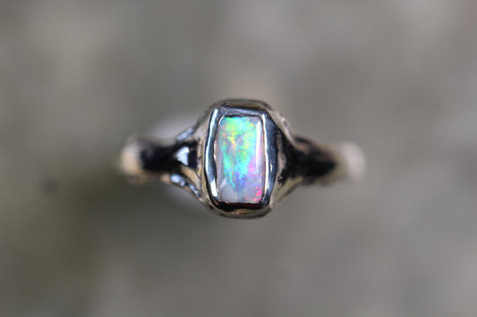 Lightning Ridge Opal and Sterling Silver Ring