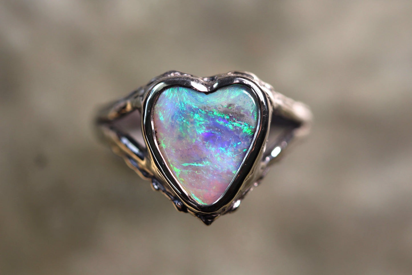 Lightning Ridge Opal and Sterling Silver Ring
