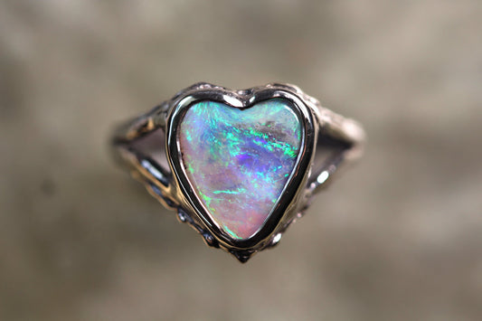 Lightning Ridge Opal and Sterling Silver Ring