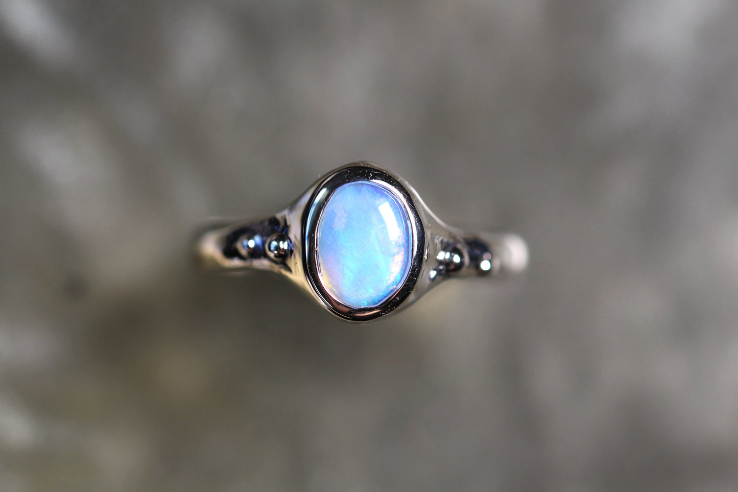 Lightning Ridge Opal and Sterling Silver Ring