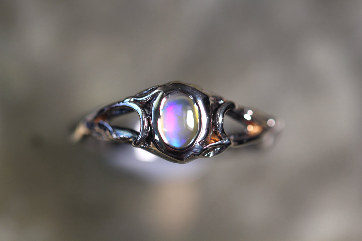 Lightning Ridge Opal and Sterling Silver Ring