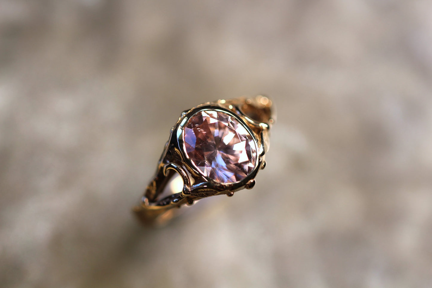 Australian Zircon and Solid 9ct Yellow Gold Ring
