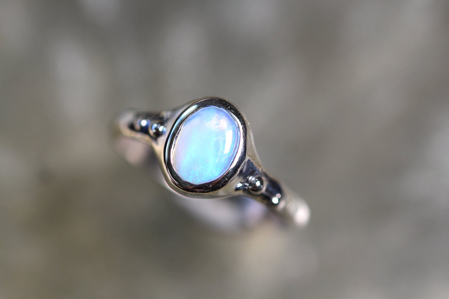 Lightning Ridge Opal and Sterling Silver Ring