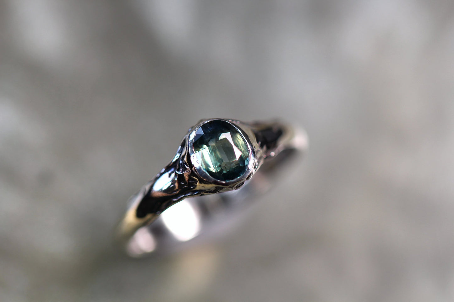Australian Sapphire and Sterling Silver Ring