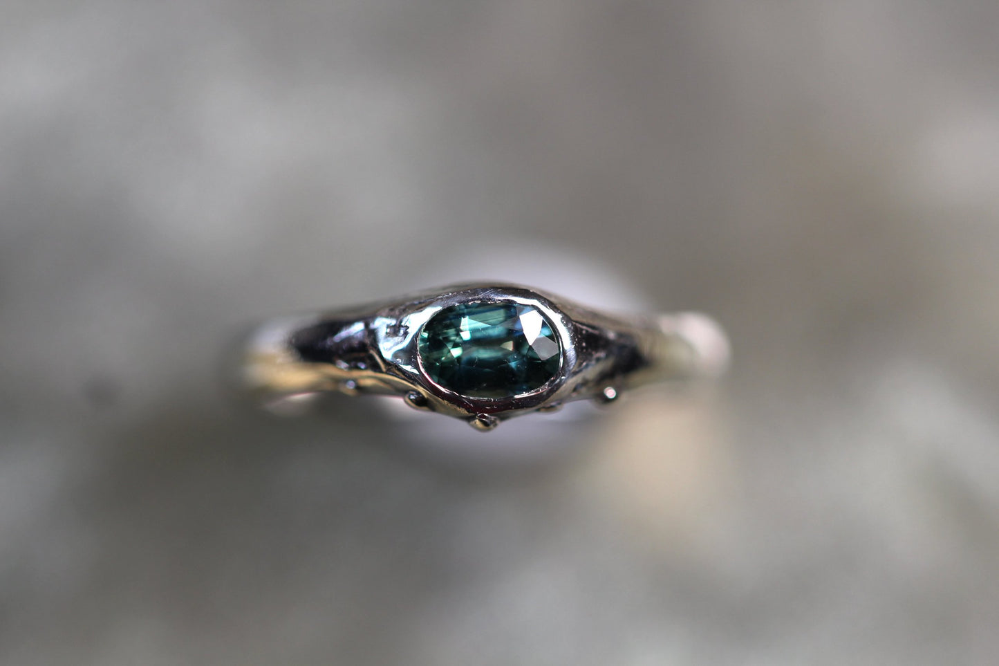 Australian Sapphire and Sterling Silver Ring