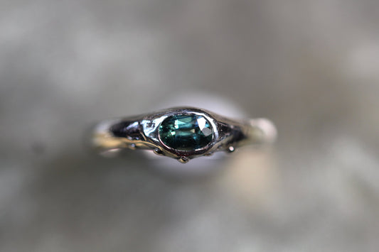 Australian Sapphire and Sterling Silver Ring