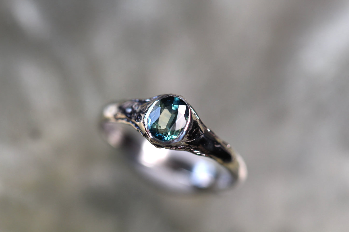 Australian Sapphire and Sterling Silver Ring