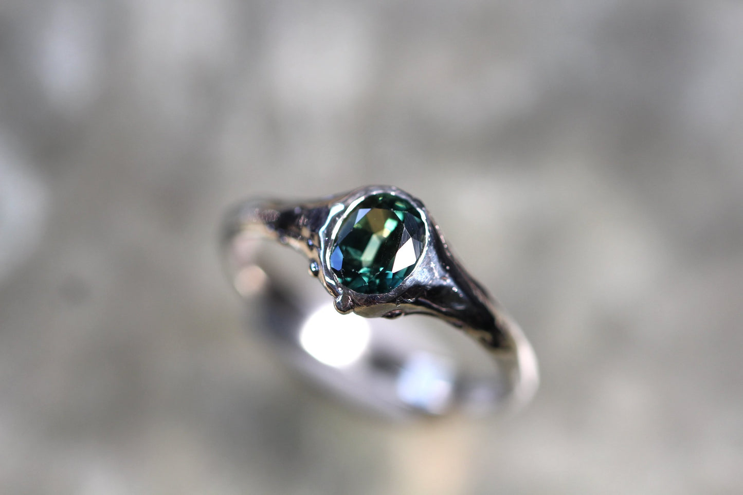 Australian Sapphire and Sterling Silver Ring