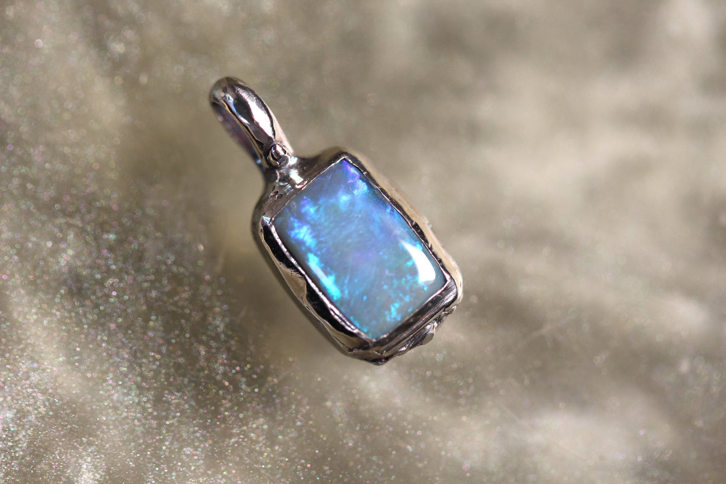 Lightning Ridge Opal and Sterling Silver Pendant