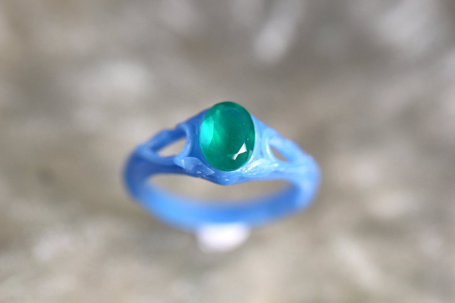 Custom Green Obsidian Ring