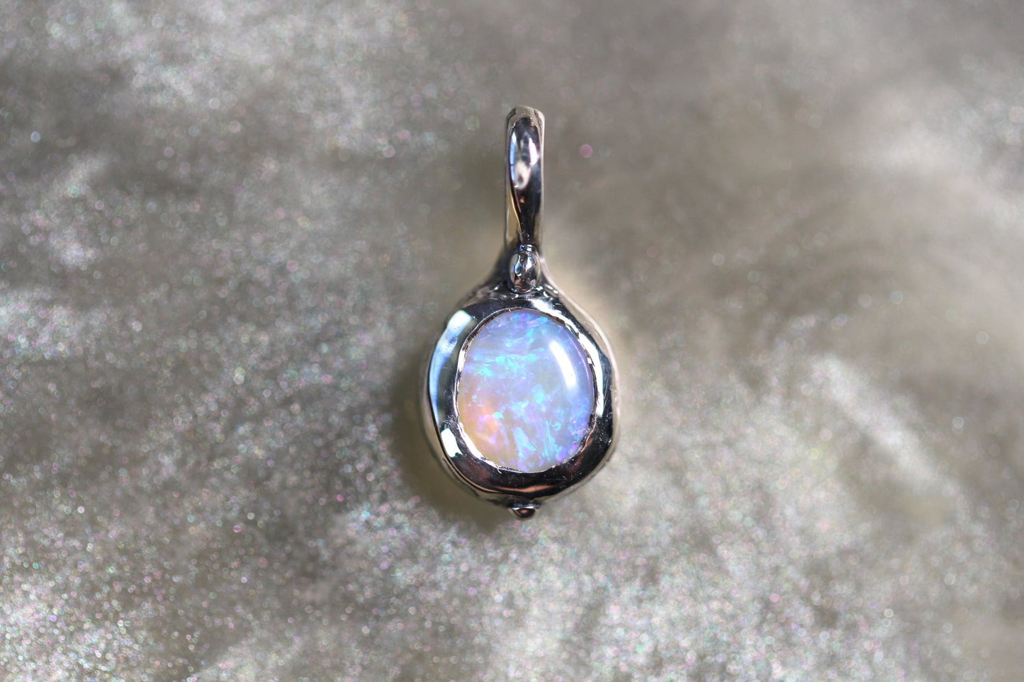 Lightning Ridge Opal and Sterling Silver Pendant