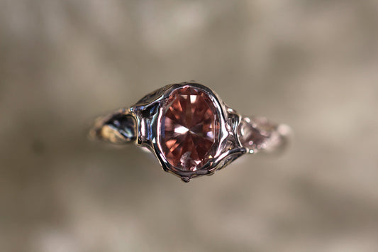 Harts Range Zircon and Sterling Silver Ring (damaged)