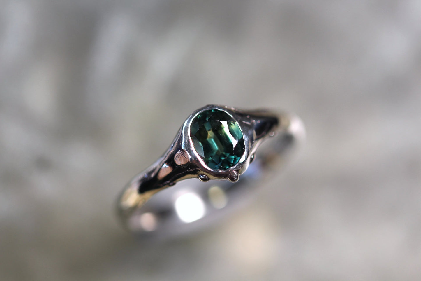 Australian Sapphire and Sterling Silver Ring