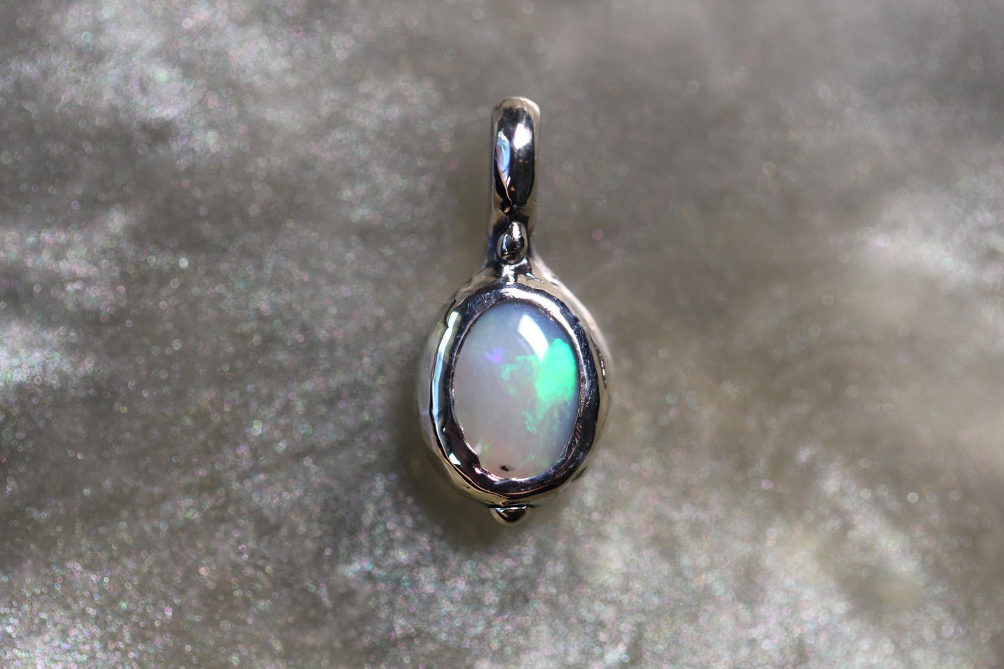 Lightning Ridge Opal and Sterling Silver Pendant