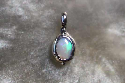 Lightning Ridge Opal and Sterling Silver Pendant