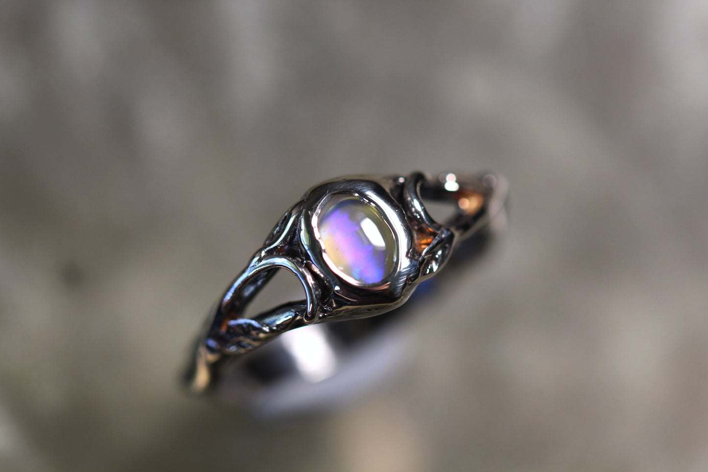 Lightning Ridge Opal and Sterling Silver Ring