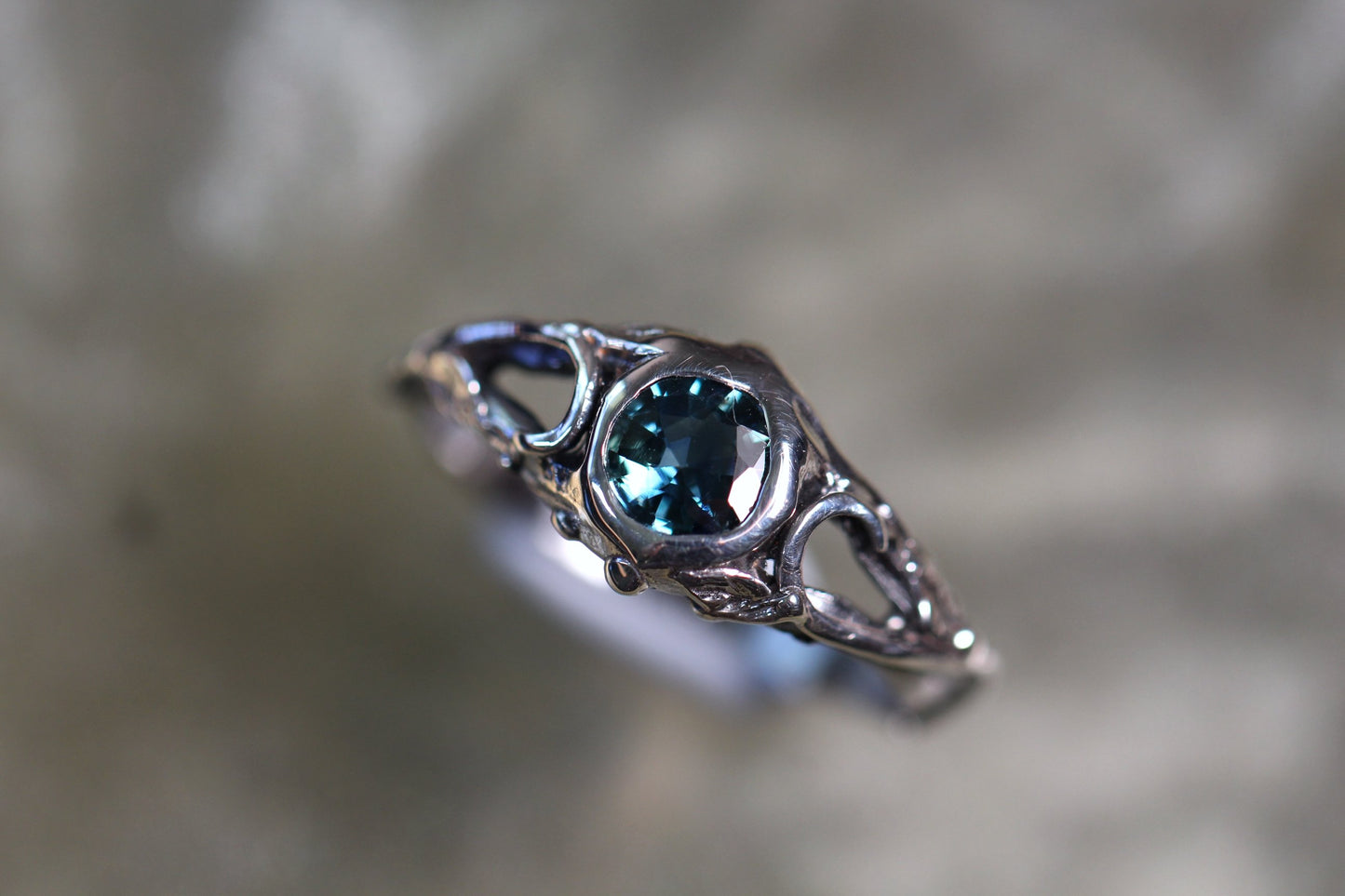Australian Sapphire and Sterling Silver Ring