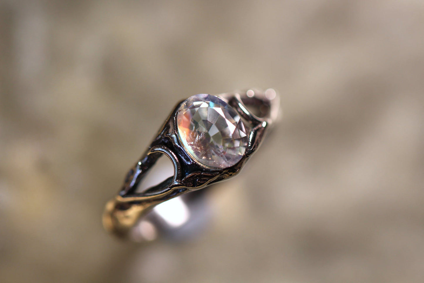 Custom Moonstone Ring