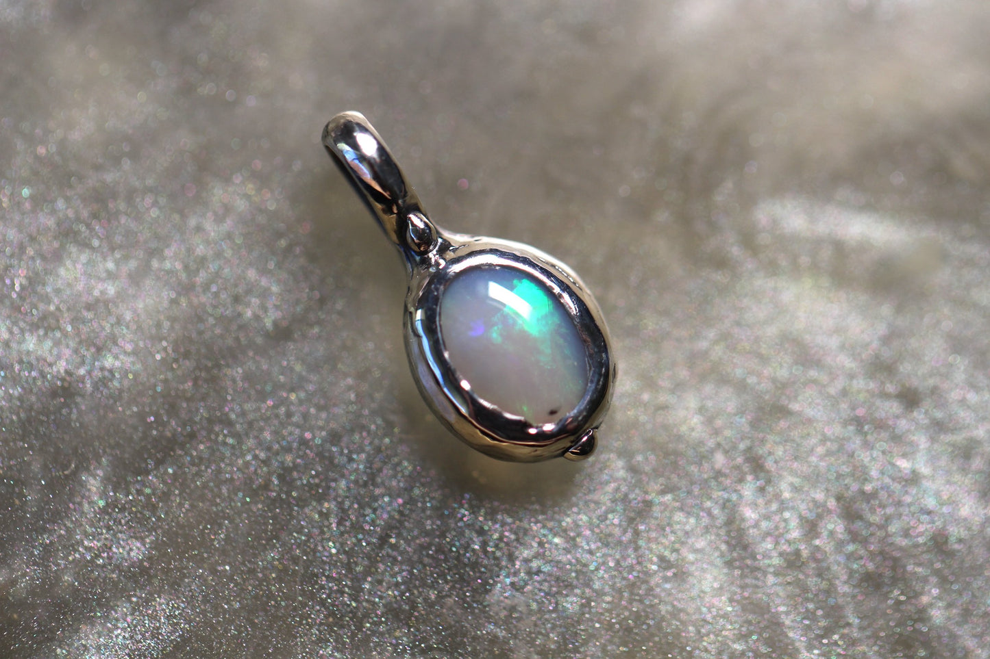 Lightning Ridge Opal and Sterling Silver Pendant