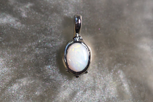 Coober Pedy Opal and Sterling Silver Pendant