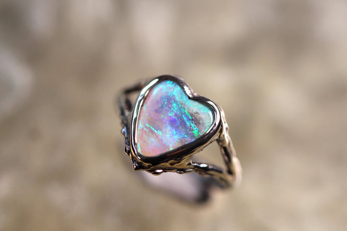 Lightning Ridge Opal and Sterling Silver Ring