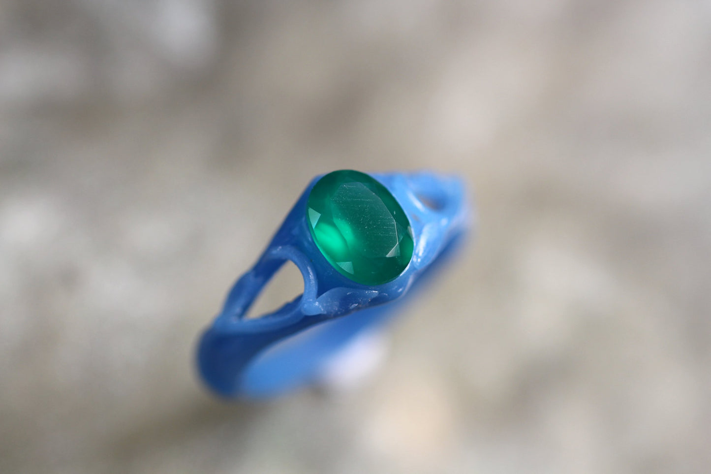 Custom Green Obsidian Ring
