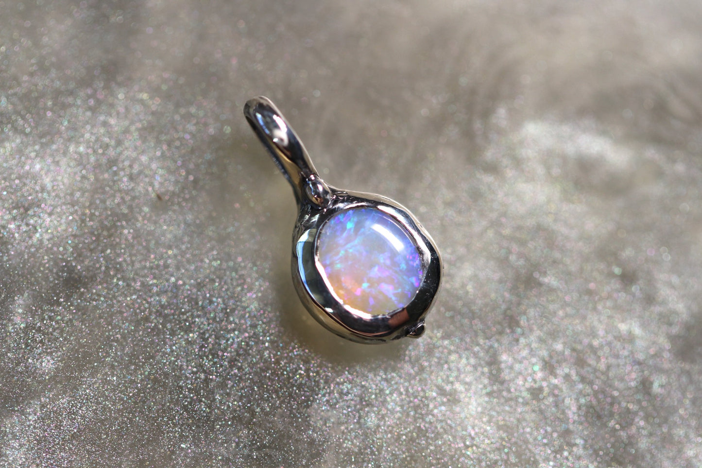 Lightning Ridge Opal and Sterling Silver Pendant
