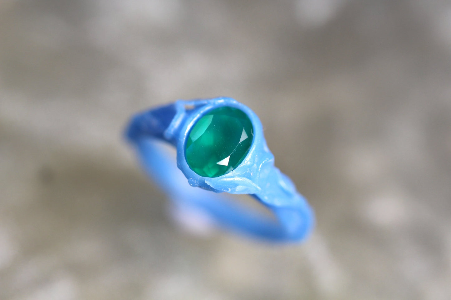 Custom Green Obsidian Ring