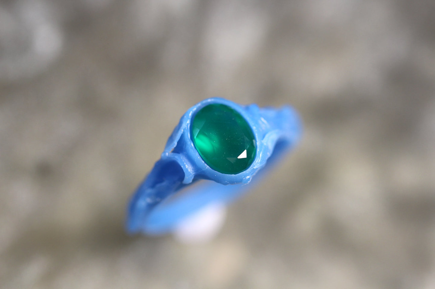 Custom Green Obsidian Ring