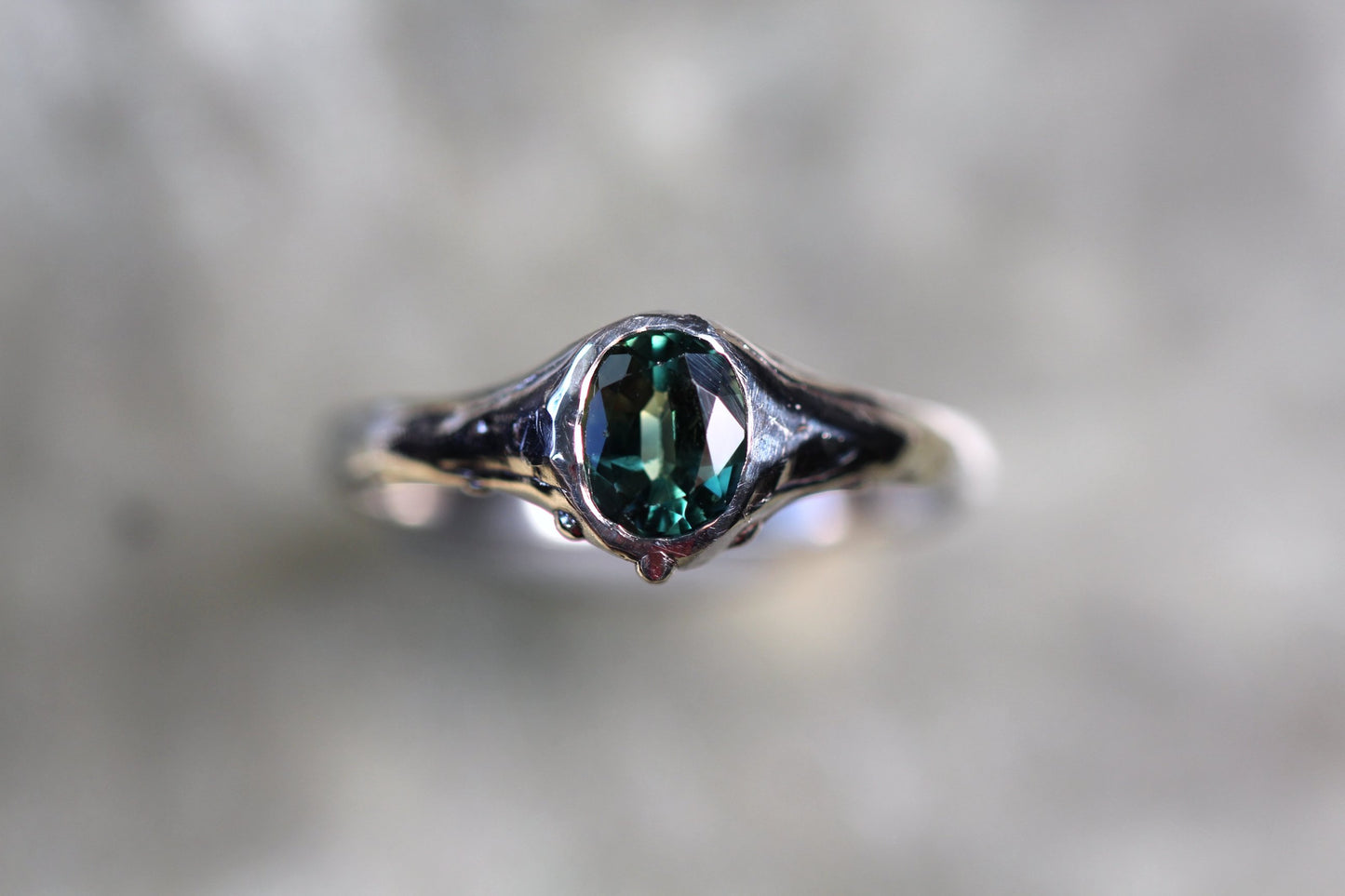 Australian Sapphire and Sterling Silver Ring