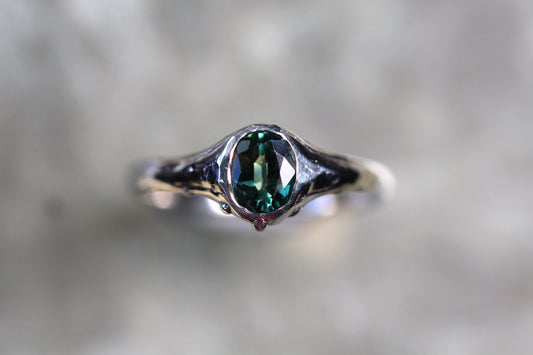 Australian Sapphire and Sterling Silver Ring