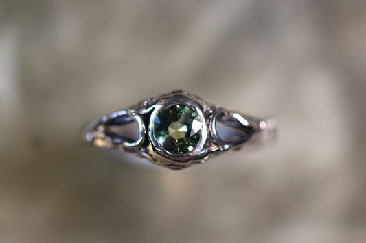 Australian Sapphire and Sterling Silver Ring