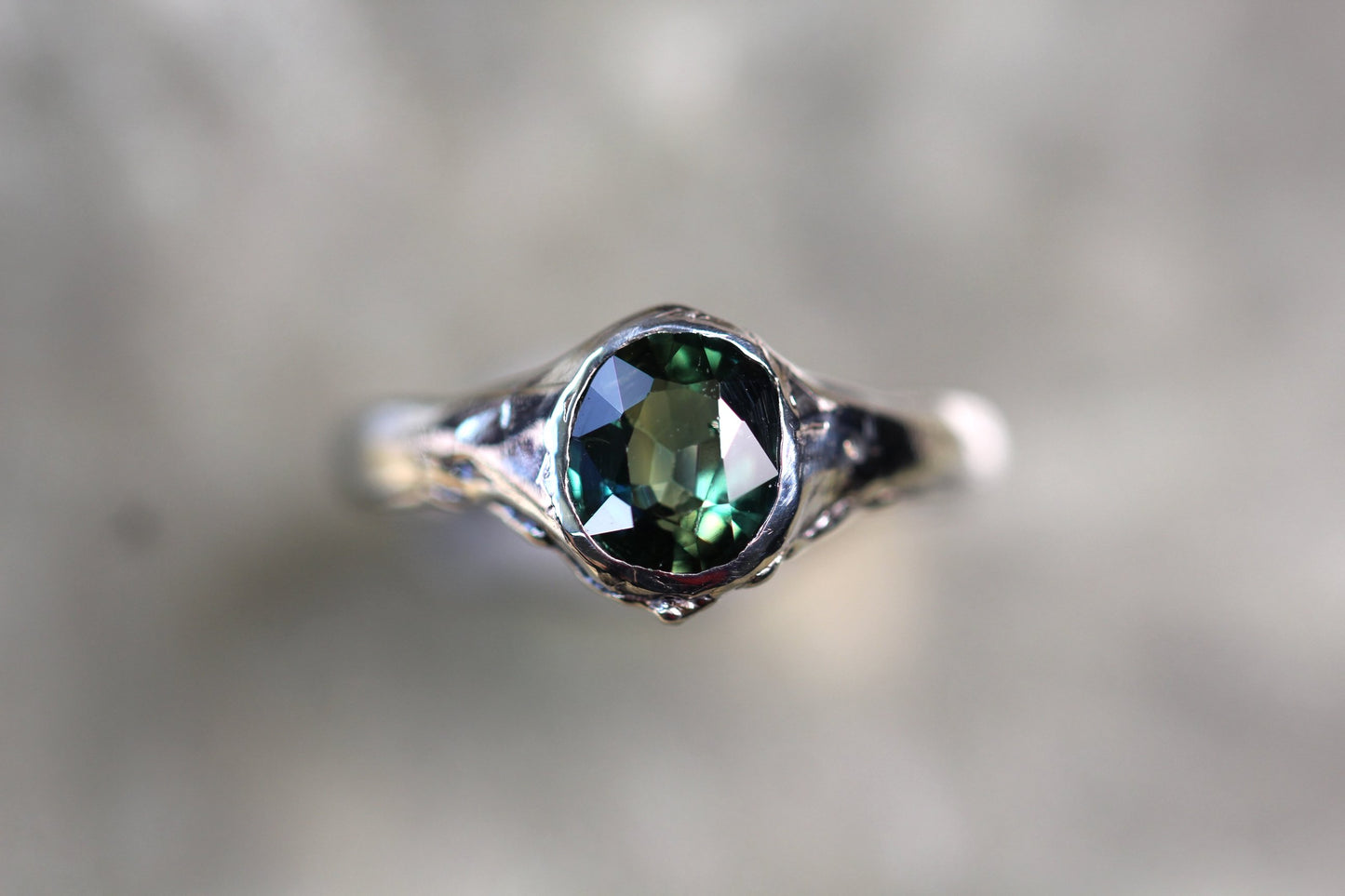 Australian Sapphire and Sterling Silver Ring