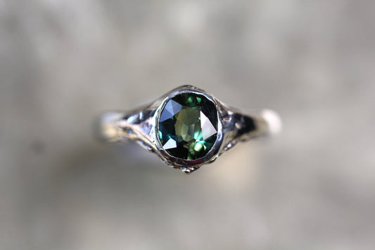 Australian Sapphire and Sterling Silver Ring