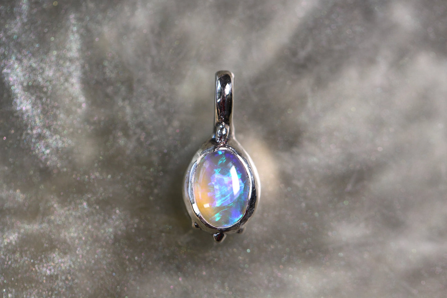 Lightning Ridge Opal and Sterling Silver Pendant