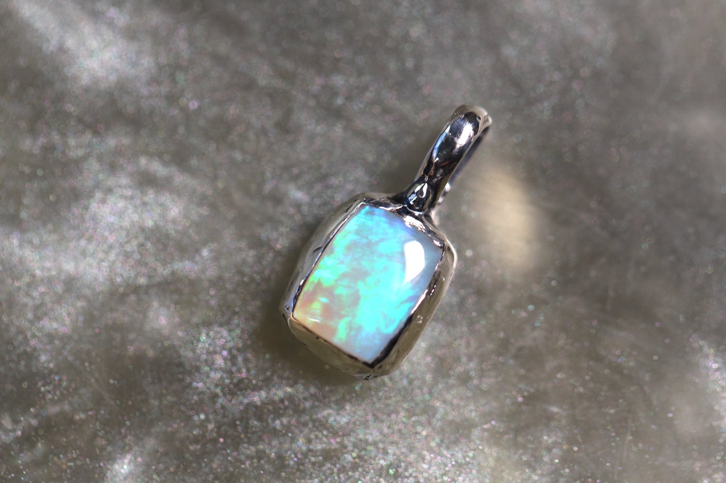 Lightning Ridge Opal and Sterling Silver Pendant