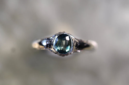 Australian Sapphire and Sterling Silver Ring