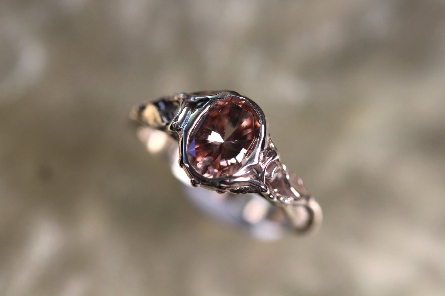 Harts Range Zircon and Sterling Silver Ring (damaged)