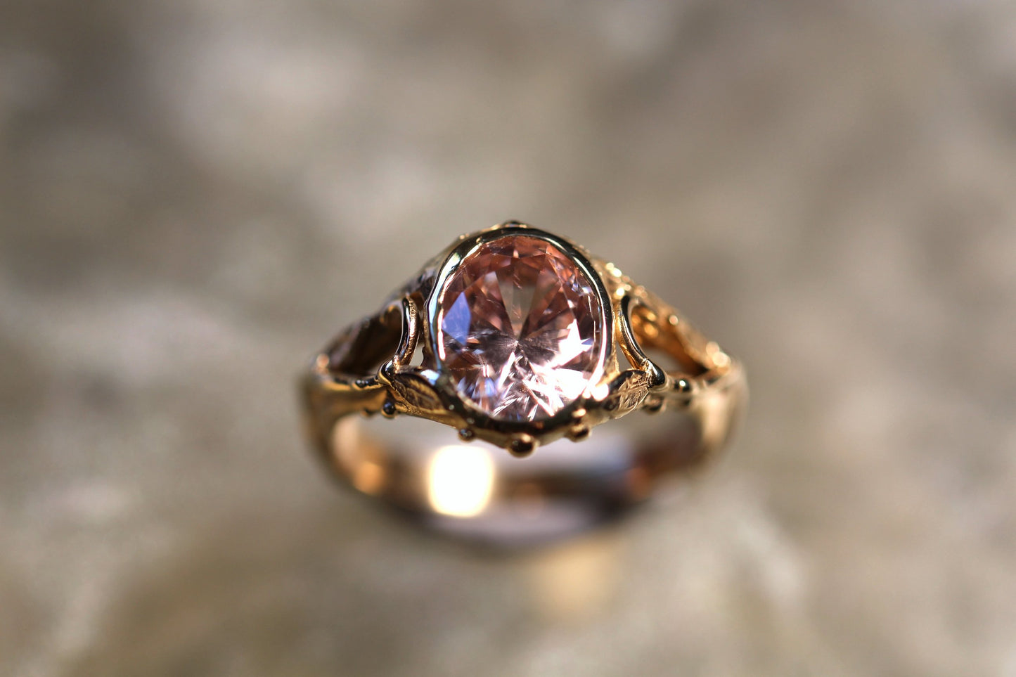 Australian Zircon and Solid 9ct Yellow Gold Ring
