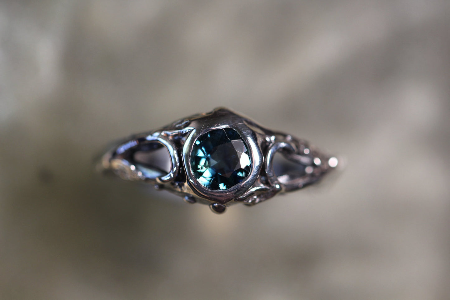 Australian Sapphire and Sterling Silver Ring