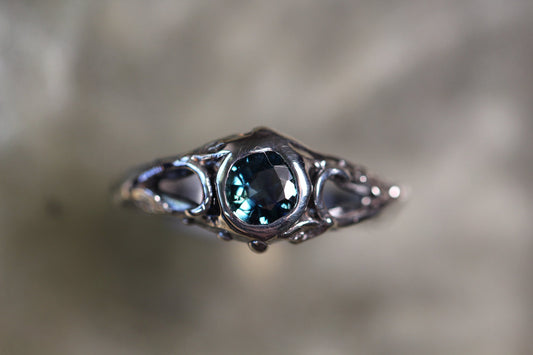 Australian Sapphire and Sterling Silver Ring